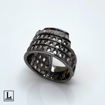 Anello Oro Nero 18 kt - Collezione Colosseo