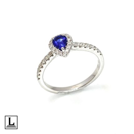 Ceylon Sapphire Drop Ring